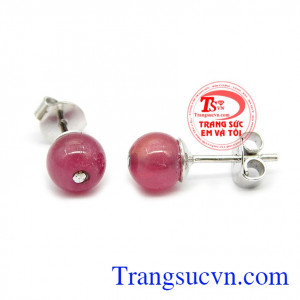 Hoa tai nụ ruby đẹp