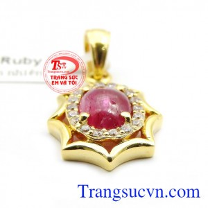 Mặt dây ruby mặt trời size to