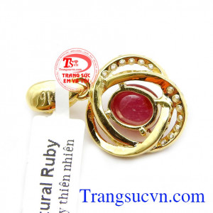 Mặt dây ruby thiên nhiên đẹp