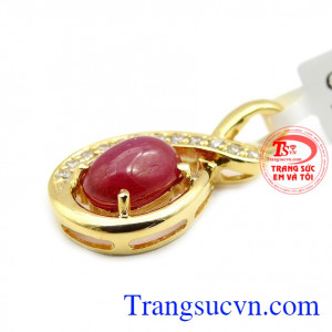Mặt dây ruby thiên nhiên bình an
