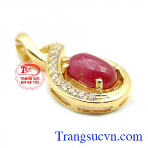 Mặt dây ruby thiên nhiên bình an