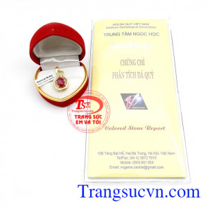 Mặt dây ruby thiên nhiên bình an