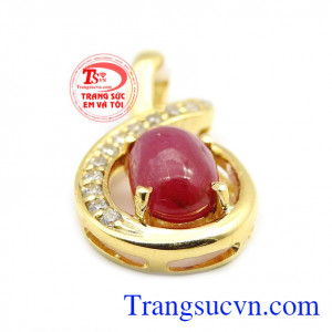 Mặt dây ruby thiên nhiên bình an