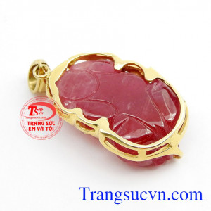 Mặt dây tỳ hưu ruby cao cấp