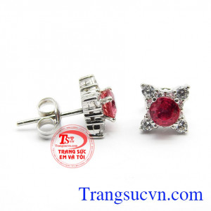Hoa tai ruby cao cấp