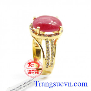 Nhẫn nữ ruby thiên nhiên đẹp