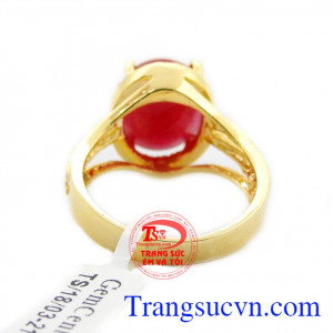 Nhẫn nữ ruby thiên nhiên đẹpNhẫn nữ ruby thiên nhiên đẹp