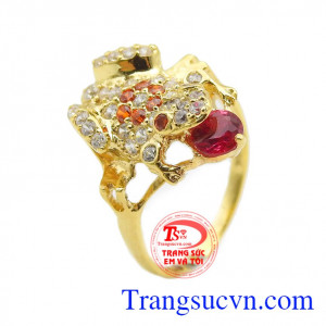 Nhẫn nữ thiềm thừ vàng 18k