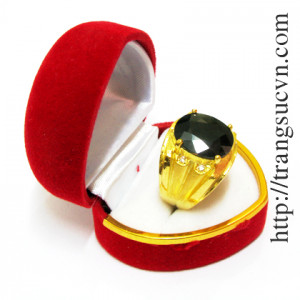 Nhẫn nam saphire cao cấp thương hiệu Em Và Tôi, nhẫn nam đá quý thiên nhiên, Nhẫn nam saphire phù hợp thời trang, phong thủy phái mạnh.