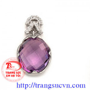 mặt thạch anh tím vàng trắng