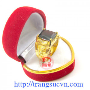 Nhẫn vàng ta kiểu dáng đẹp, chất lượng cao, nhẫn vàng đính đá thiên nhiên, Nhẫn vàng ta chế tác tinh xảo, hợp thời trang phái mạnh.