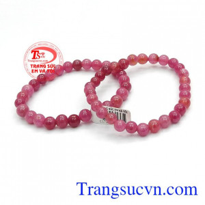 Vòng tay đá ruby hạt