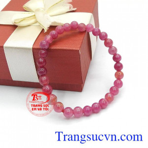 Vòng tay đá ruby hạt