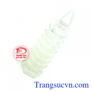 Tháp văn xương-thạch anh trắng 15cm