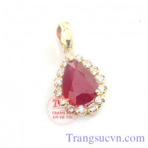 Mặt đá ruby vàng tây