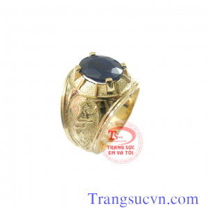 Nhẫn nam sapphire hổ báo