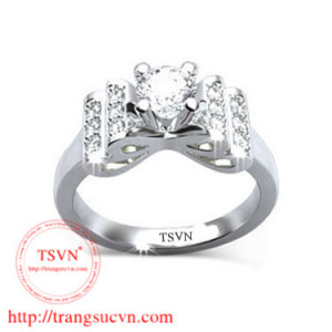 nhẫn nữ kim cương nhân tạo