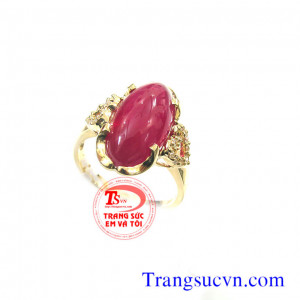 Nhẫn nữ ruby thiên nhiên