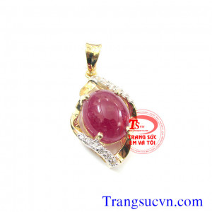 Mặt dây chuyền đá ruby vàng 10k mặt dây chuyền ruby,mặt dây ruby, mặt dây chuyền hồng ngọc, bảo hành 6 tháng,giao dây chuyền toàn quốc