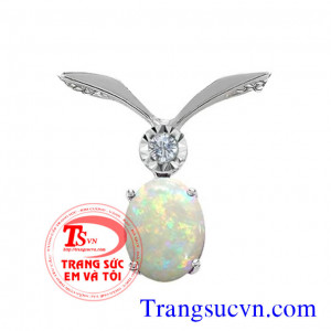 Mặt đá opal quý vàng tây