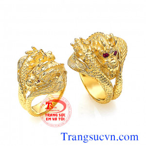 Nhẫn vàng đầu rồng đẹp 