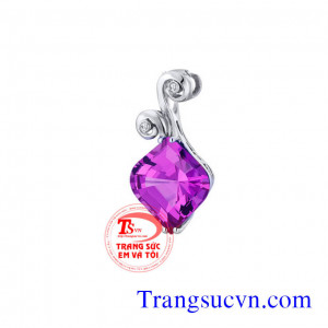 Mặt dây đá thạch anh tím