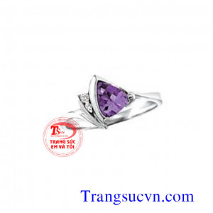 Mặt dây chuyền nữ vàng thạch anh tím