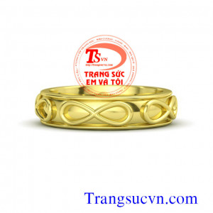 Nhẫn nam vàng tây chạm khắc 