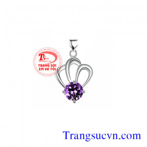 Mặt dây đá thạch anh tím