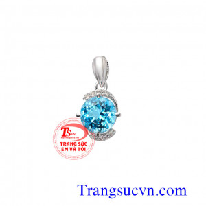 Mặt topaz vàng tây 14k