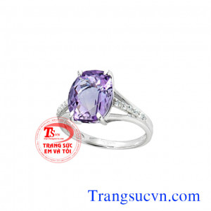 Mặt dây chuyền nữ vàng thạch anh tím