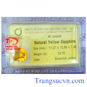 Đá Sapphire thiên nhiên ép vỉ bình an