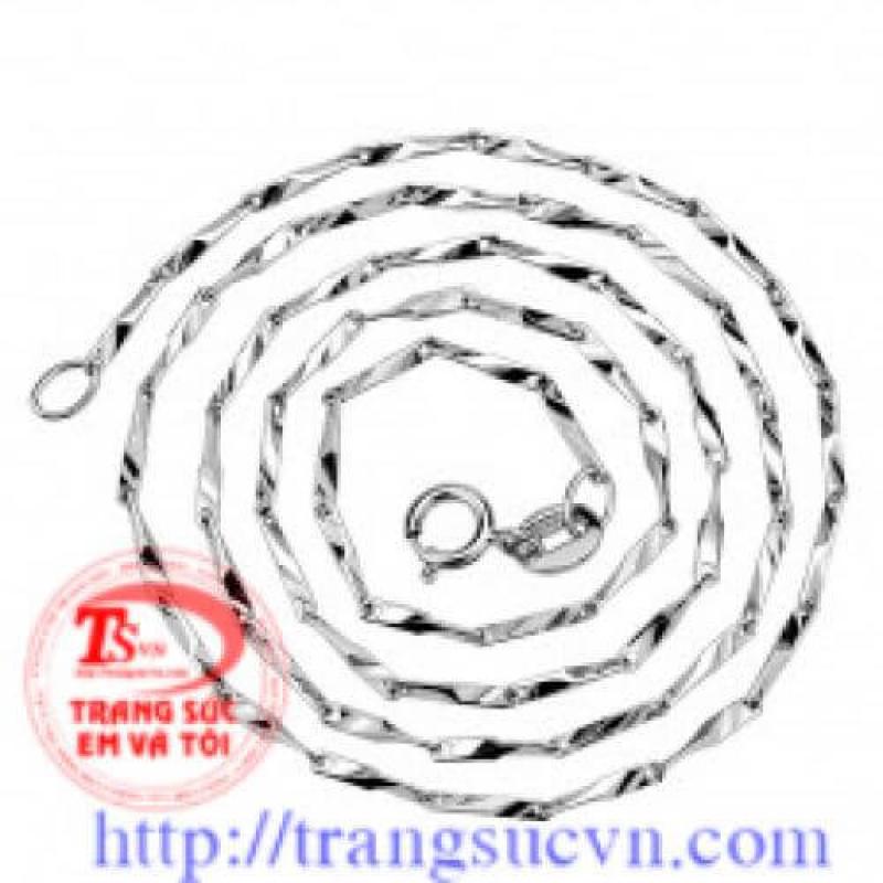 Dây chuyền nữ xi vàng trắng