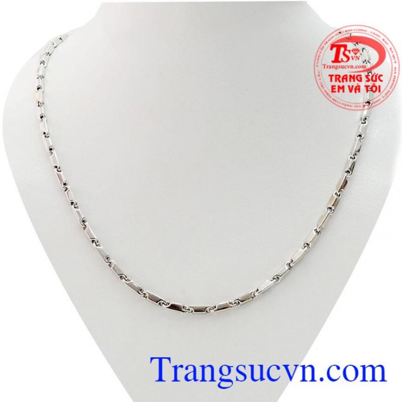 Dây chuyền nam đẹp vàng trắng 18k