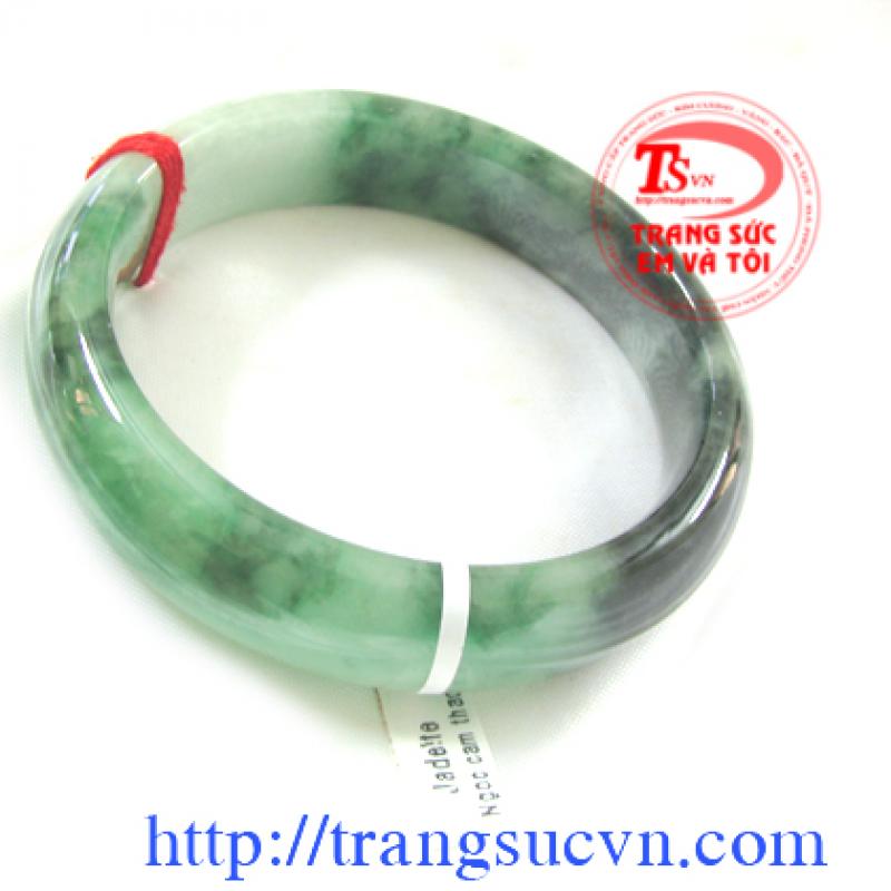 Lắc Ngọc Jadeite sơn thủy, vân xanh lý