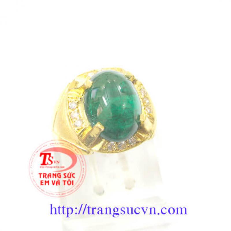 Nhẫn Nam Vàng Emerald