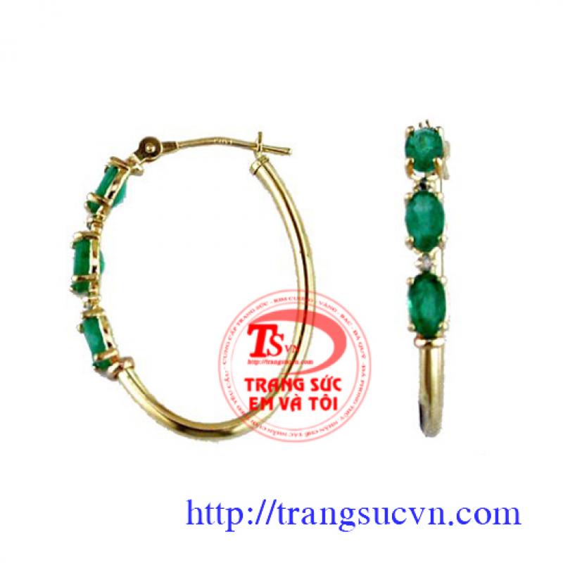 Khuyên tai Emerald