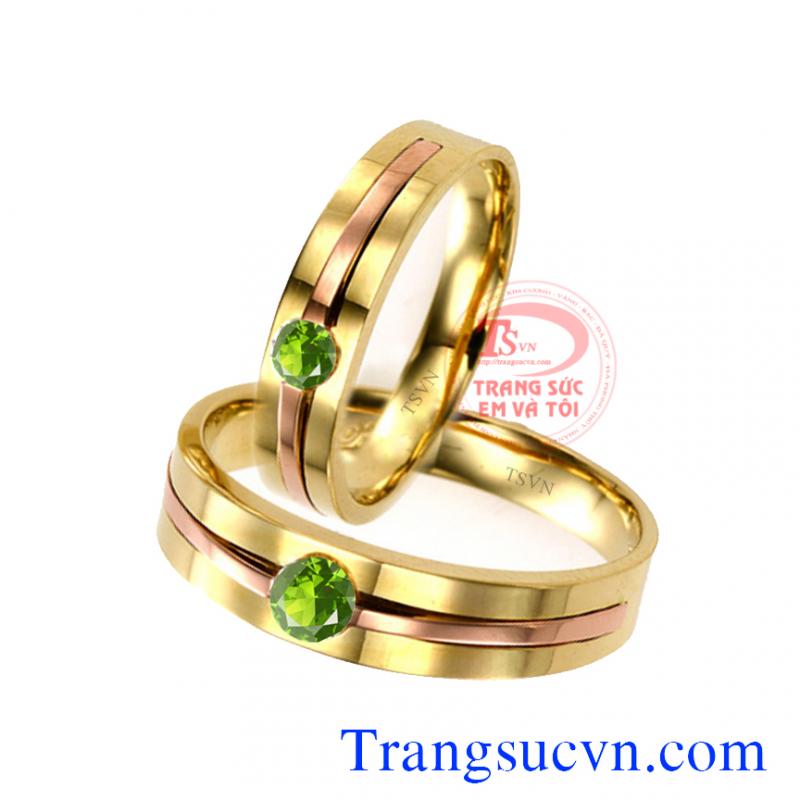 Nhẫn cưới Peridot đẹp