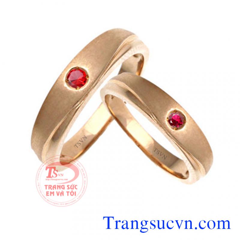 Cặp nhẫn cưới ruby