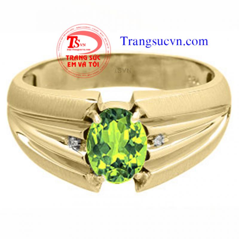 Nhẫn nam peridot vàng đẹp