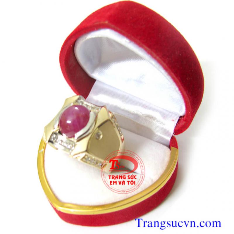 Nhẫn nam ruby lục yên