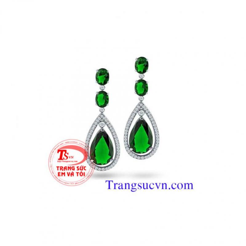 Đôi bông tai Emerald giọt nước