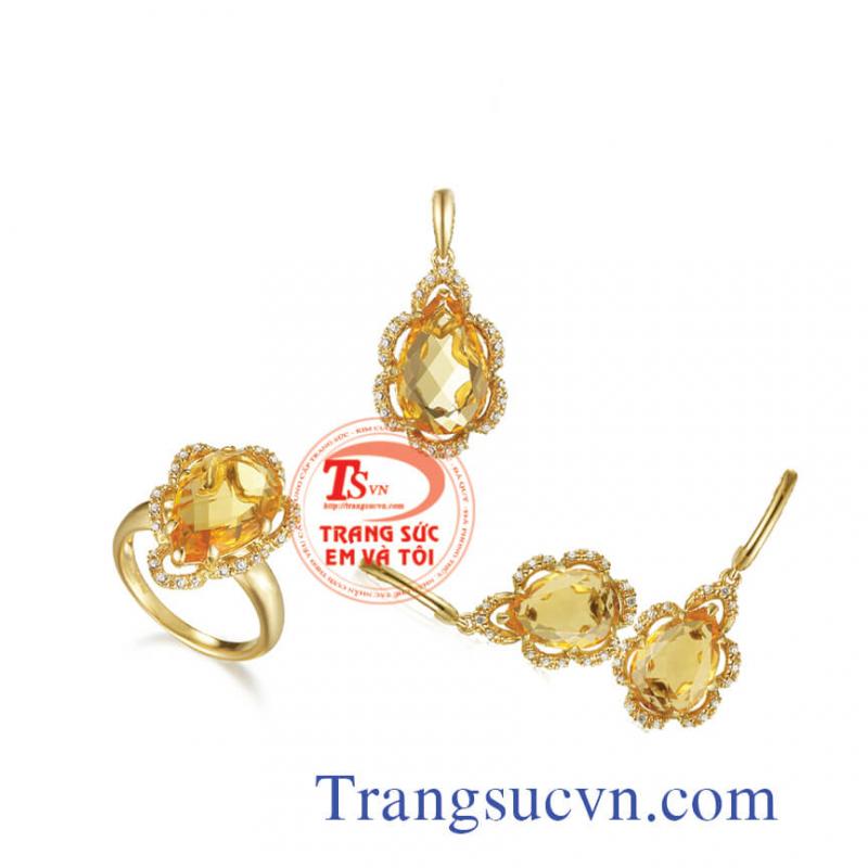 Thạch anh vàng trang sức bộ