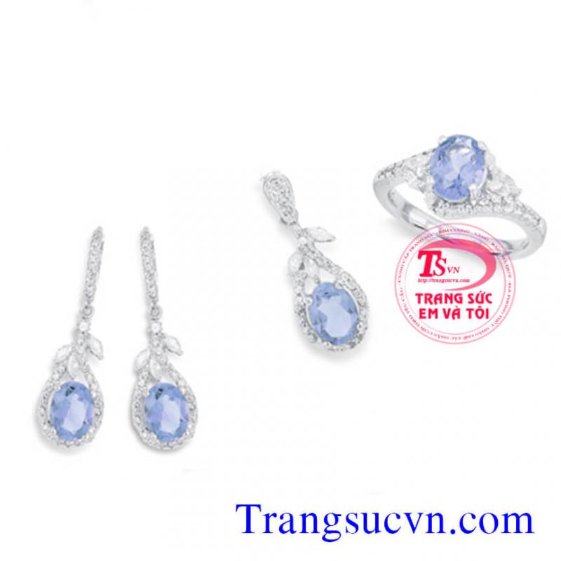 Bộ trang sức Topaz màu đẹp