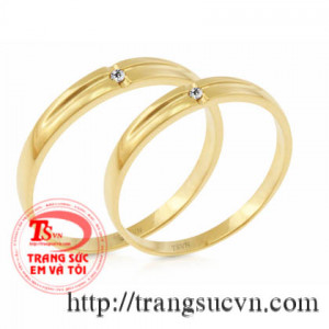 Nhẫn cưới vàng đá kim cương