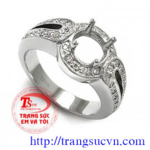 Vỏ nhẫn nam gắn kim cương thiên nhiên