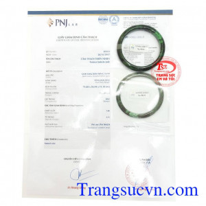 Vòng tay cẩm thạch lục đậm