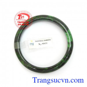 Vòng tay cẩm thạch lục đậm