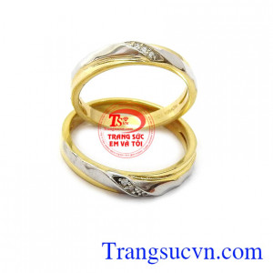 Nhẫn cưới vàng tây korea