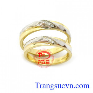 Nhẫn cưới vàng tây korea